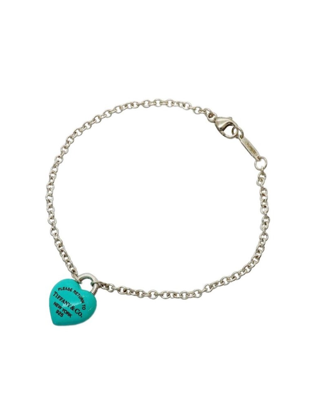 Tiffany & Co Bracelet Return to Full Heart 925 Sterling Silver Blue